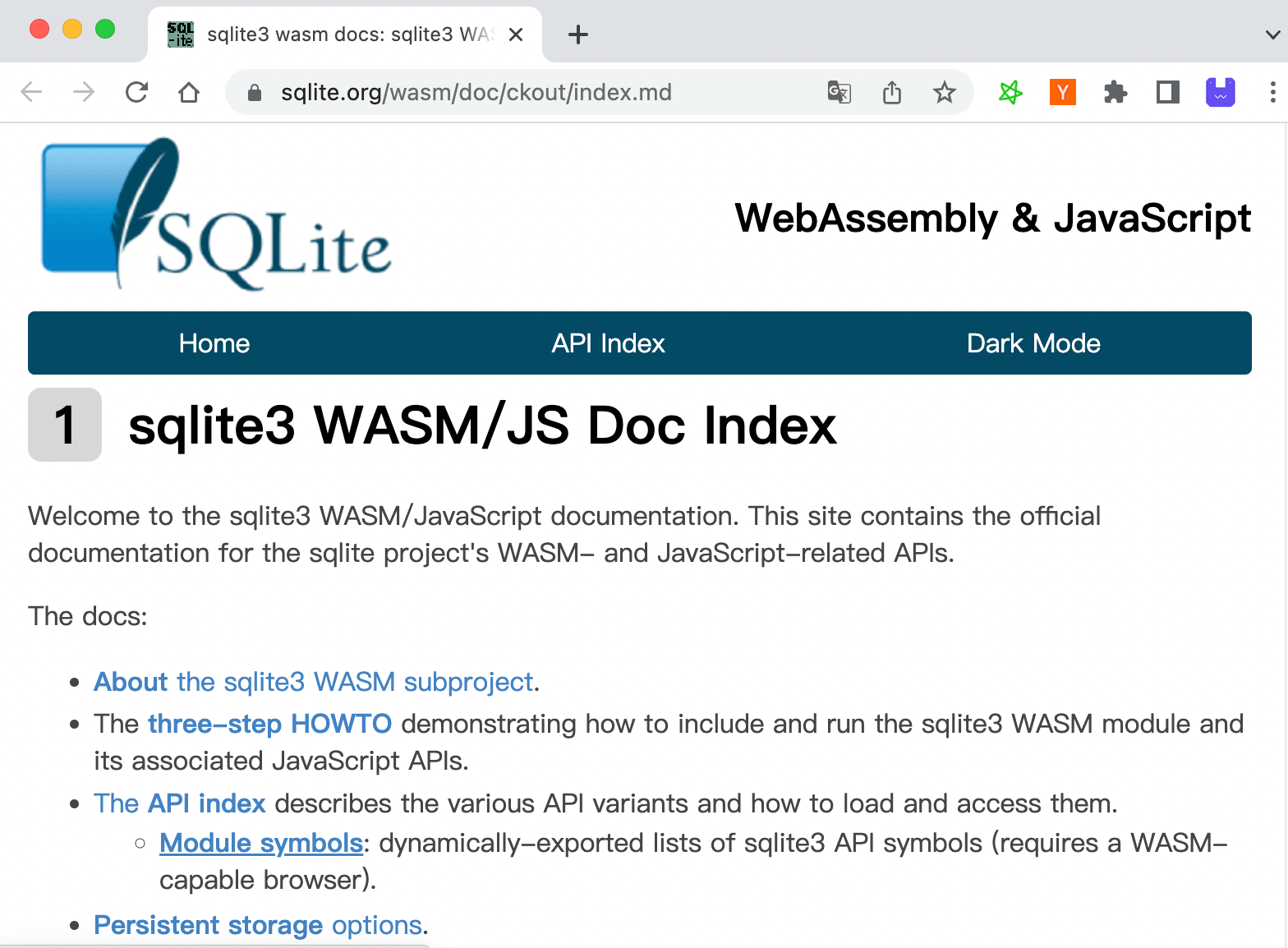 SQLite3 官方支持WebAssembly！ - chai2010 的博客